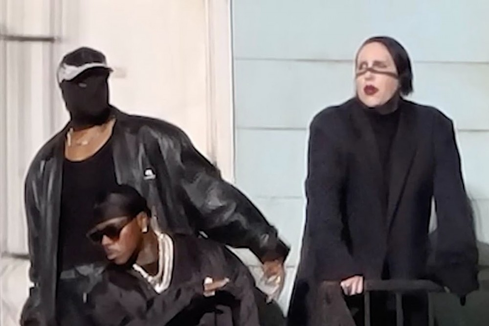 Watch Kayne West Bring Out Marilyn Manson at His Chicago Listening Event Watch Kayne West Bring Out Marilyn Manson at His Chicago Listening Event