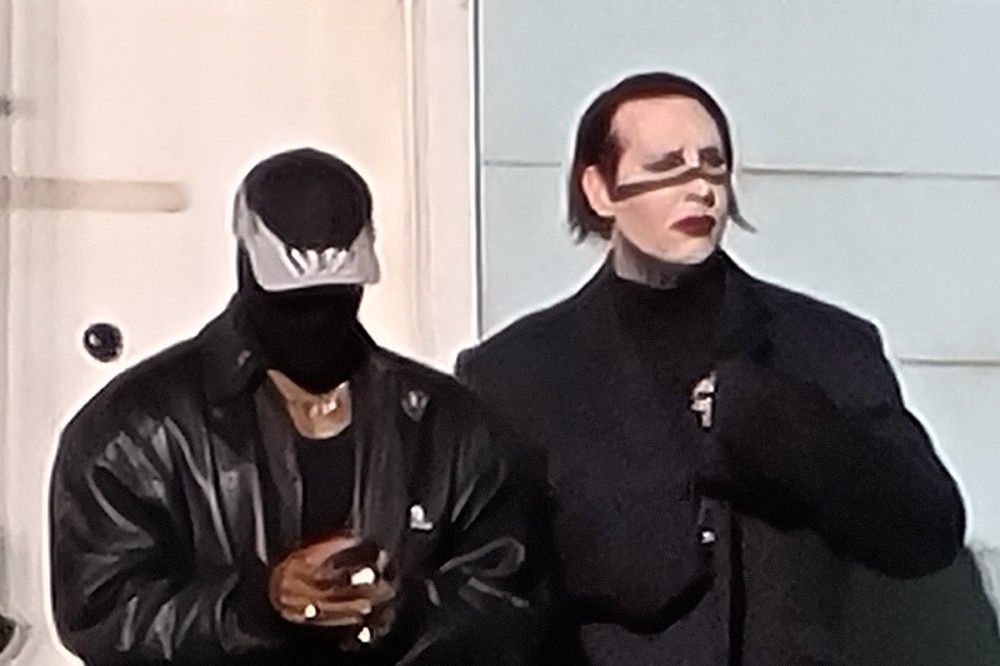 Marilyn Manson Prays With Kanye West + Justin Bieber at Rapper’s Sunday Service Marilyn Manson Prays With Kanye West + Justin Bieber at Rapper’s Sunday Service