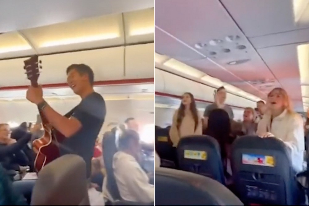 Religious Musicians Take Over Airplane, Perform Worship Songs Religious Musicians Take Over Airplane, Perform Worship Songs