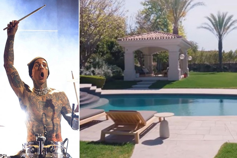 Take a Tour of Travis Barker’s Calabasas Home of 16 Years With a Studio + Vibrating Bed Inside