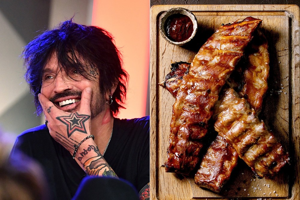 Tommy Lee Mocks His Broken Ribs, Throws Ribs (The Food) Into Crowd Tommy Lee Mocks His Broken Ribs, Throws Ribs (The Food) Into Crowd