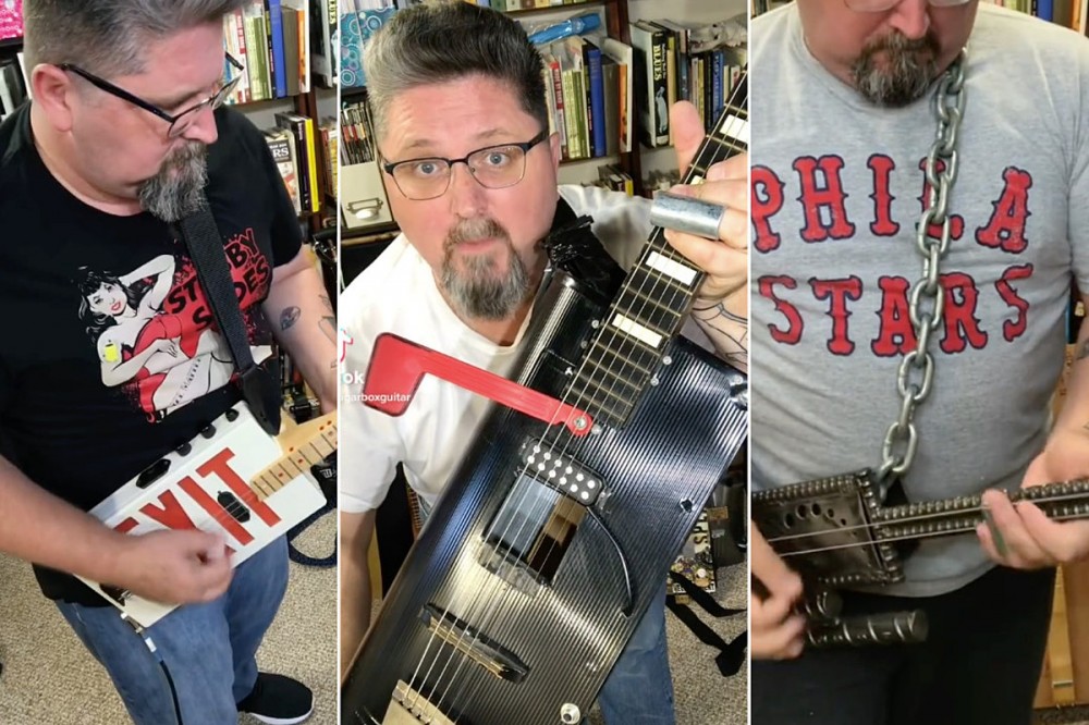 Musician Makes Guitars Out of Exit Sign, Mailbox + Tons More Stuff