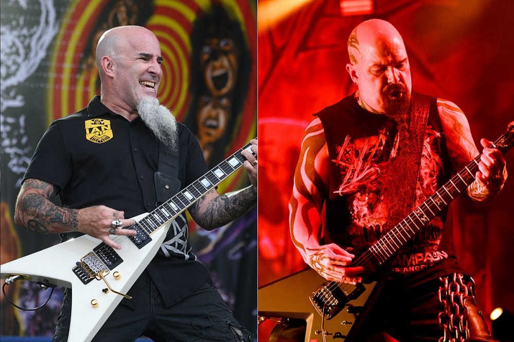 Anthrax’s Scott Ian Does His Best Kerry King Impression, Sports Huge Chains