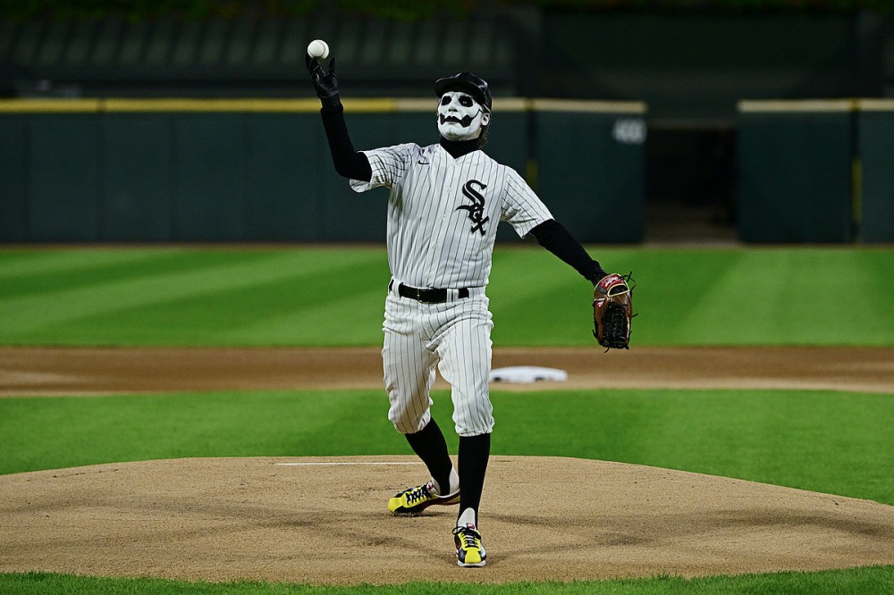 Ghost’s Papa Emeritus IV Throws First Pitch at MLB Game Ghost’s Papa Emeritus IV Throws First Pitch at MLB Game