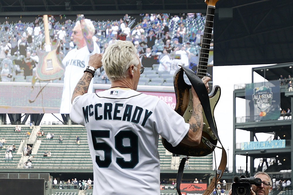 Pearl Jam’s Mike McCready Plays National Anthem at Seattle Mariners Game Pearl Jam’s Mike McCready Plays National Anthem at Seattle Mariners Game