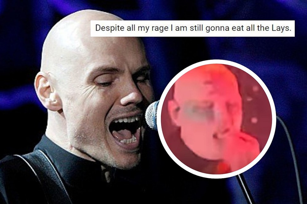 Why Was Billy Corgan Eating Chips During Smashing Pumpkins Drum Solo?