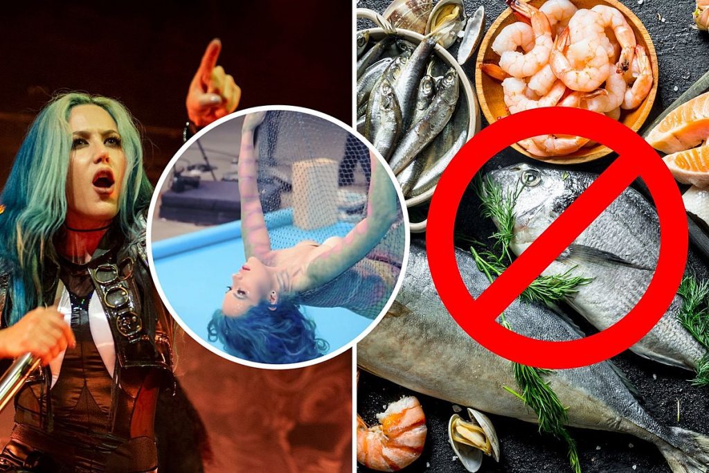 Alissa White-Gluz Poses in PETA Ad to Protest Fish Consumption